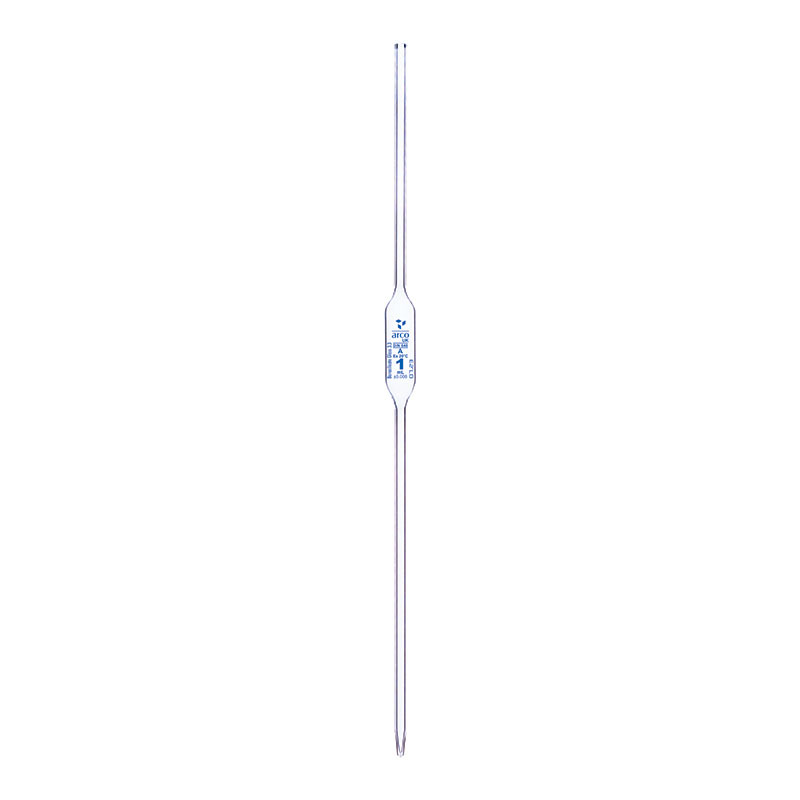 PIPETTES JAUGEES, UN TRAIT DE JAUGE, CLASSE AS