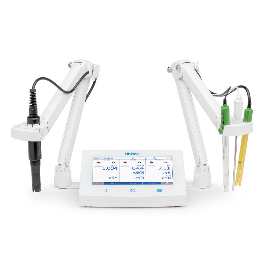 Système modulaire HI6000 avec 1 module pH/Rédox/ISE + 1 module EC + 1 module OD optique