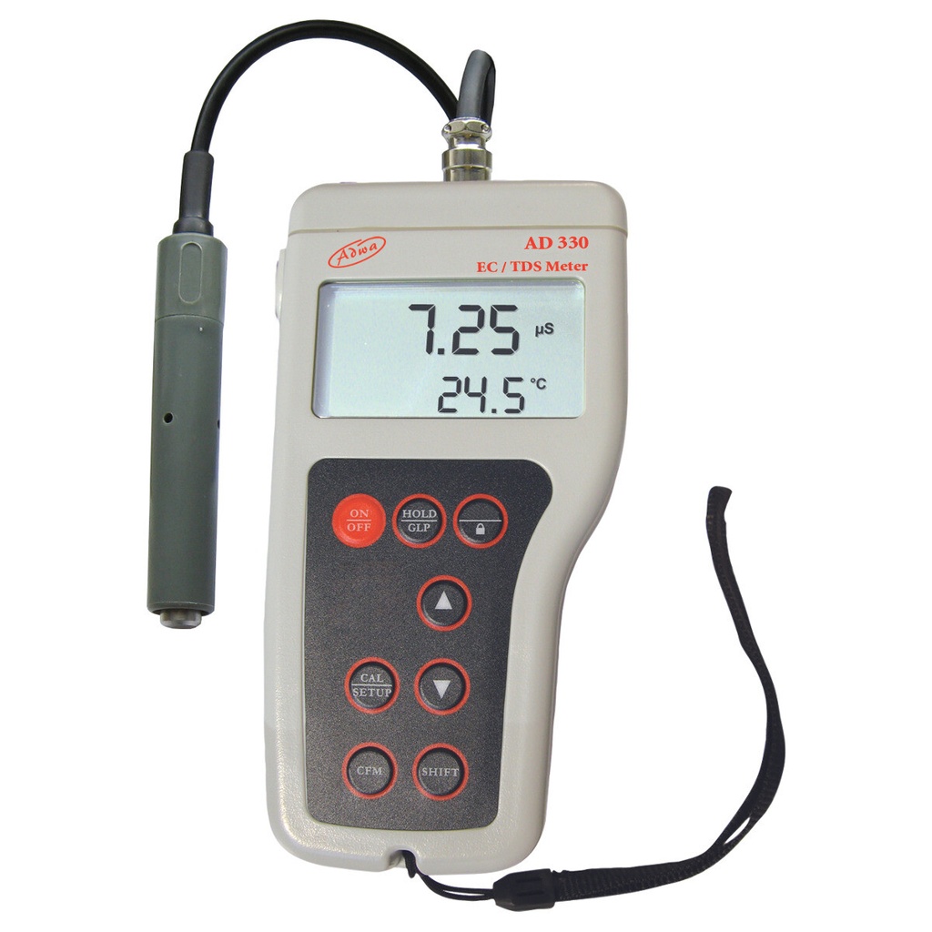 CONDUCTIMETRE PORTABLE PROFESSIONNEL EC/TDS-TEMP WATERPROOF AVEC GLP
