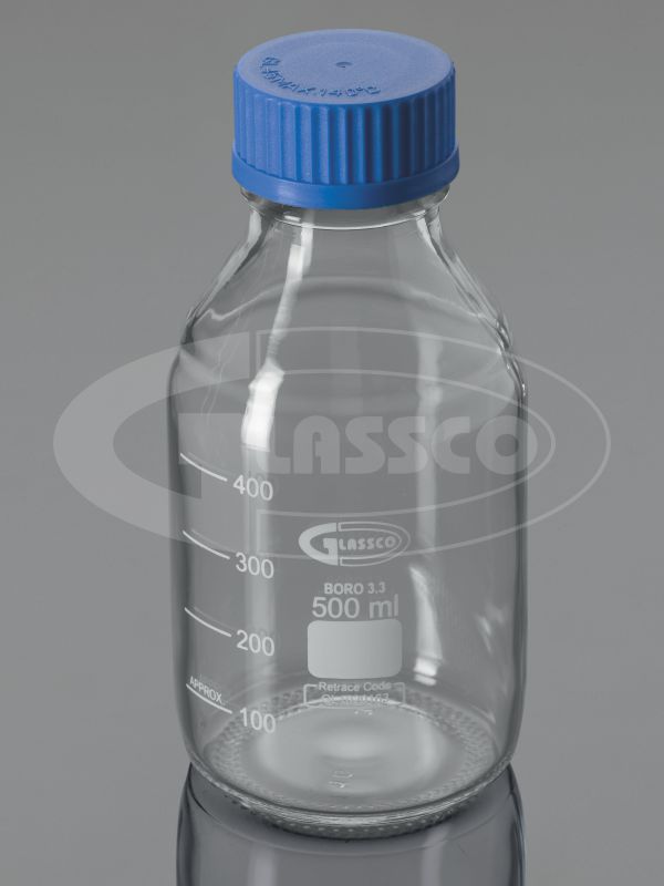 FLACON ISO EN VERRE CLAIR AVEC COL A VIS