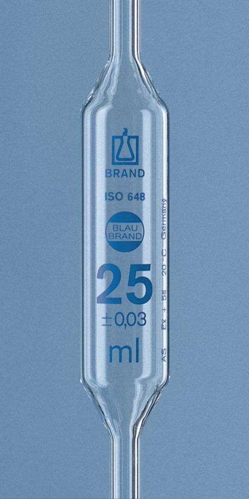 PIPETTES JAUGEES, BLAUBRAND®, UN TRAIT, CLASSE AS